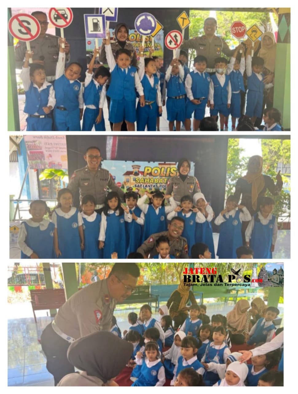 Tanamkan Tertib Berlalu Lintas Sejak Dini, Sat Lantas Polresta Pati Kunjungi TK Pertiwi.